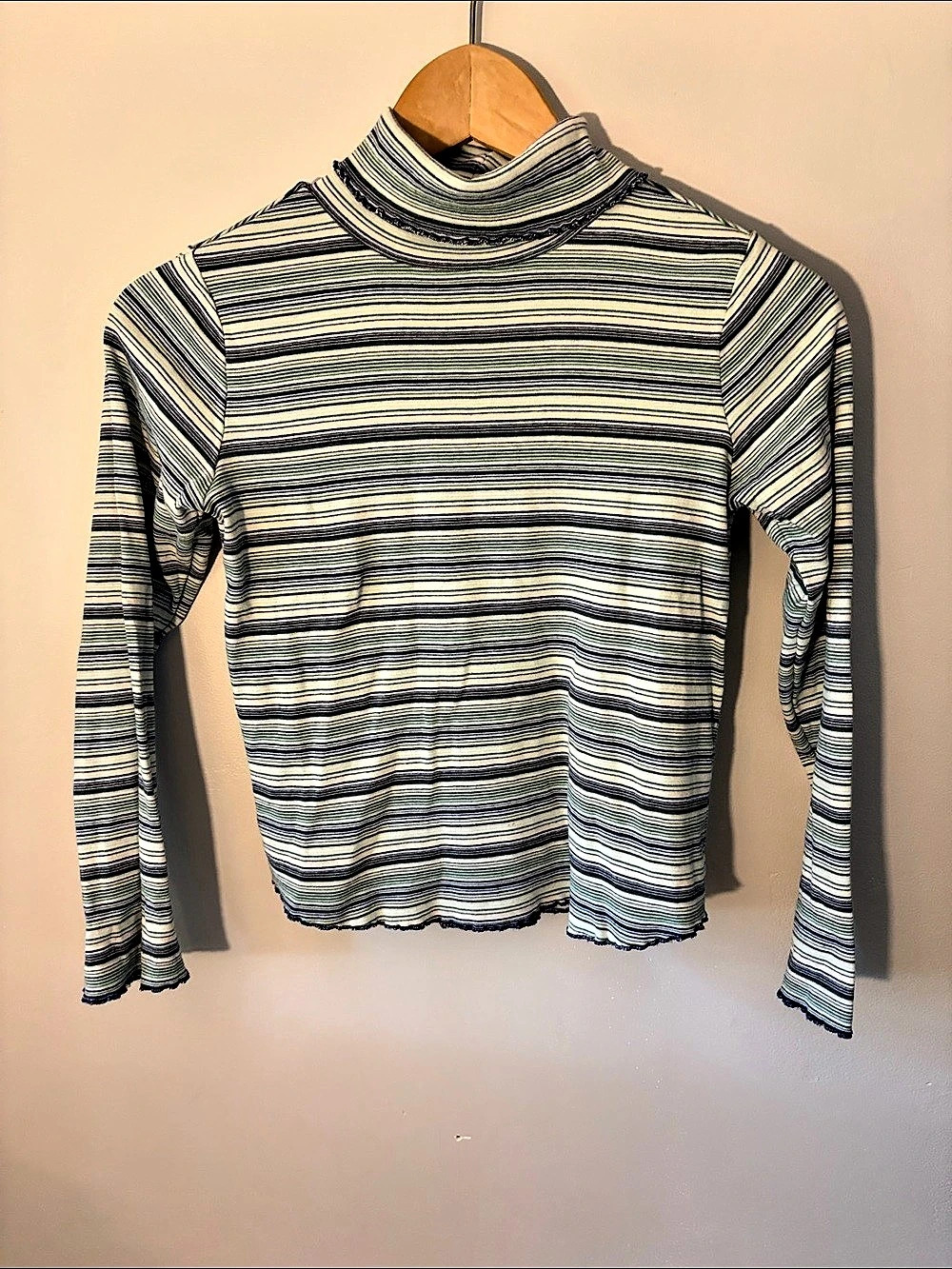 Gap Kids Girls Striped Long Sleeve Top Green & Blue